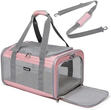 Airline Approved Pet Carrier for Cats and Small Dogs, Breathable and by ioviewforpet