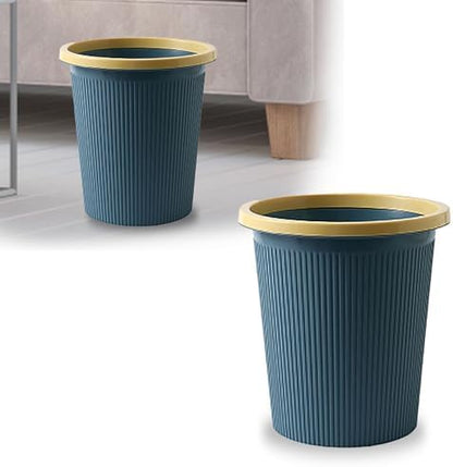 Bathroom Garbage Can, Lightweight Durable Striped Garbage Cans by Unknown