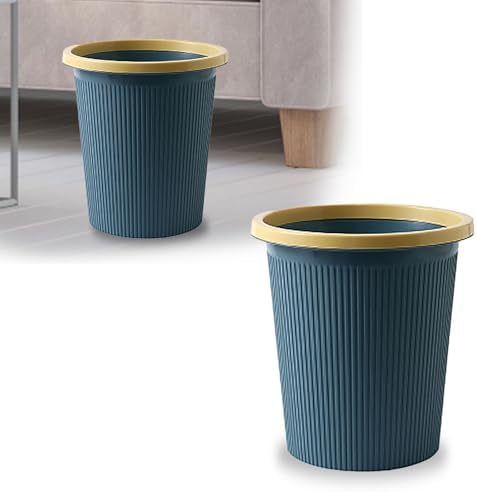 Bathroom Garbage Can, Lightweight Durable Striped Garbage Cans by Unknown