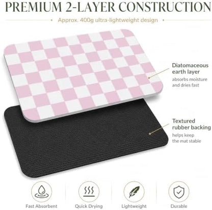 Natural Diatomaceous Earth Bath Mat, Ultra Thin Quick Dry Floor Rug - Image 6