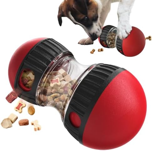 BSISUERM Dog Food Puzzle Toy Adjustable Treat Dispensing Food Dispenser Slow by BSISUERM