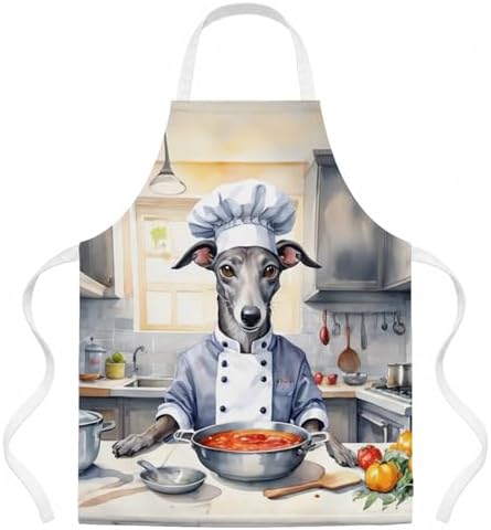 Caroline's Treasures Greyhound The Chef Apron Cooking Kitchen Server Baking by CarolinesTreasures