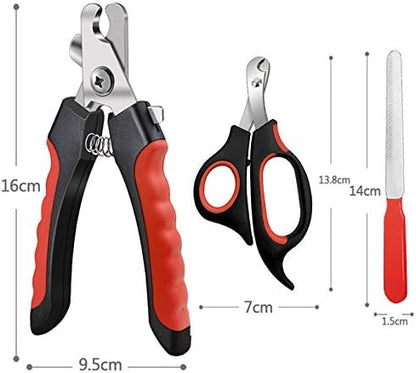 Pet Nail Clippers and Trimmers Set Safety Guard to Avoid Over Cutting Razor - Image 5