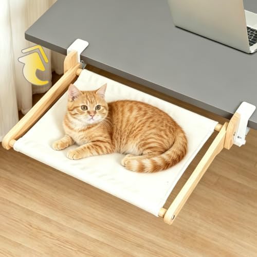 Cat Desk Bed Foldable Wood Cat Bed by GIBTOOL