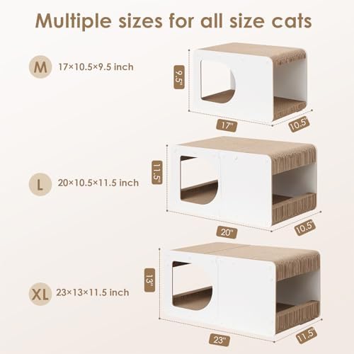 EHEYCIGA Cardboard Cat Scratcher House, 17-Inch Cat Scratch pad - Image 6