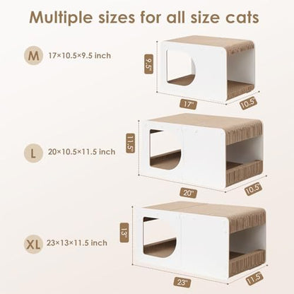 EHEYCIGA Cardboard Cat Scratcher House, 17-Inch Cat Scratch pad - Image 6