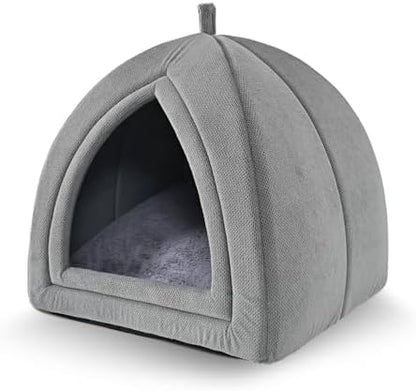 Amazon Basics Cat Bed Cave, 2-in-1 Foldable House by AmazonBasics
