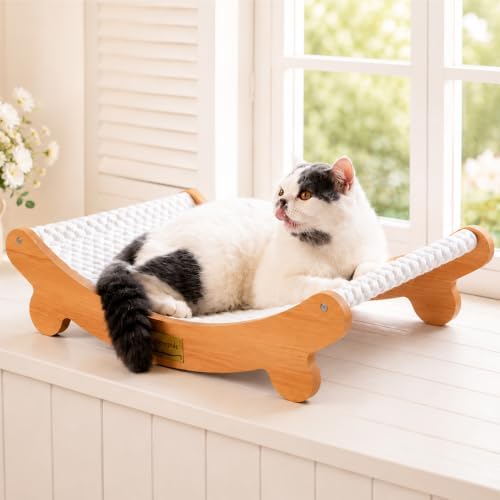 CHEERPALS Outdoor Cat Bed, Wooden Hammock by CHEERPALS