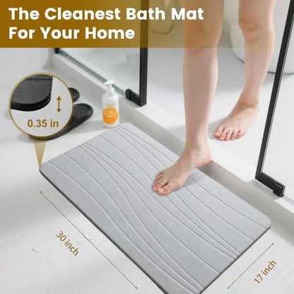 Extra Large Stone Bath Mat, Super Absorbent Diatomite Stone Mats - Image 2