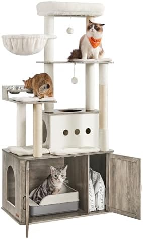Feandrea Cat Tree, 66.9-Inch Cat Tower by FeandreabySONGMICSHOME