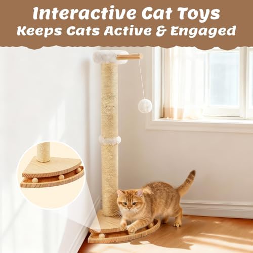 Cat Corner Scratcher with Interactive Ball Toys - Image 2