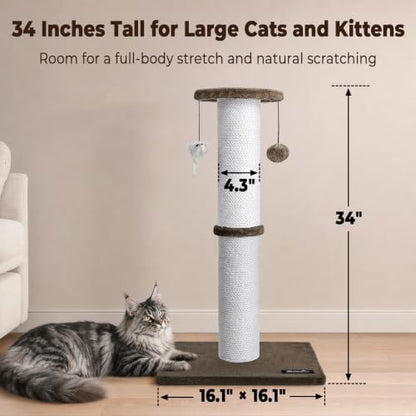 34-Inch Tall Cat Scratching Post - Image 2