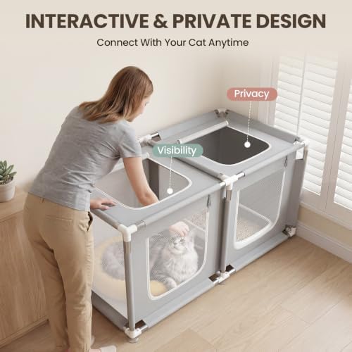2-in-1 Cat Playpen Indoor Enclosure - Image 6