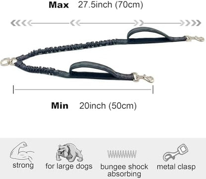 Dual Dog Leash Coupler Double Control Padded Handle - Image 2