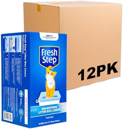 Fresh Step Drawstring Litter Liners, 2.5 ft x 17 in, 15 Ct by FreshStep