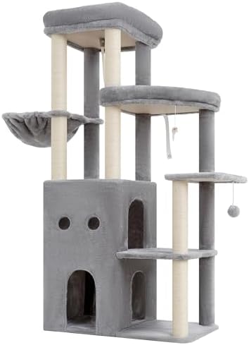 Heybly Cat Tree, 59.4" Secure Anti-Tip Cat Tower - Image 4
