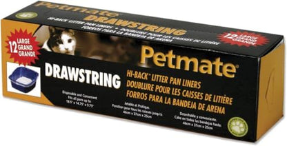 Petmate Drawstring Hi-Back Litter Box Liners Large by Petmate