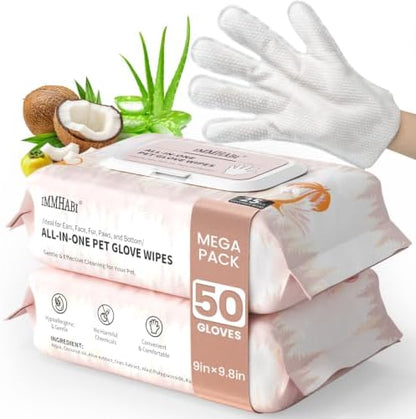 IMMHABI Hypoallergenic Pet Glove Wipes by IMMHABI