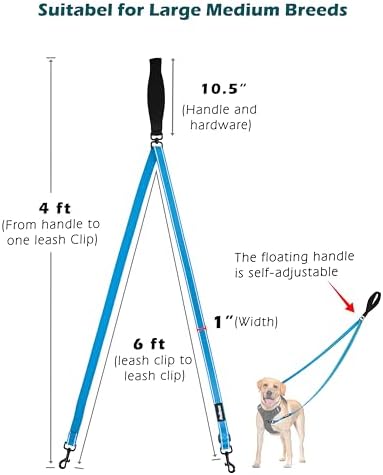 PetBonus Two Point Control Dog Leash, No Tangle Training Walking Leashes - Image 4