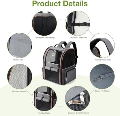 Extra Large Cat Backpack Carrier Expandable Pet Carrier Backpack - Image 6