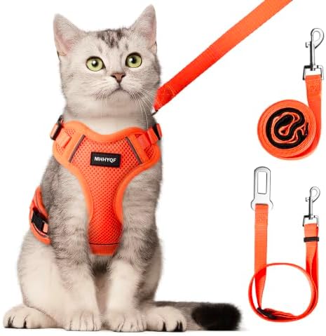 Cat Harness and Leash for Walking Escape Proof Soft Adjustable Cat Leash by Unknown