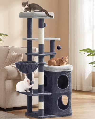 Feandrea Cat Tree Indoor, Dark Gray by FeandreabySONGMICSHOME