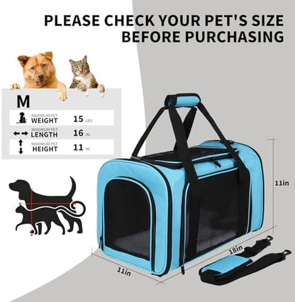 Pet Carriers Soft-Sided Airline Approved Carrier Bag - Image 4