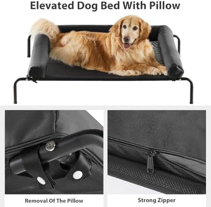 RRPETHOME Elevated Cooling Dog Cot Bed, Large Raised Outdoor Dog Bed - Image 4