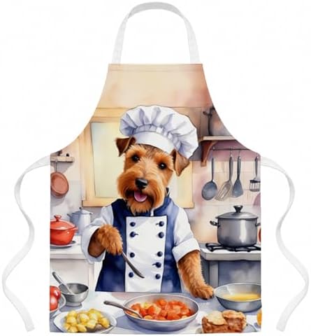 Caroline's Treasures Welsh Terrier The Chef Apron Cooking Kitchen Server Baking by CarolinesTreasures