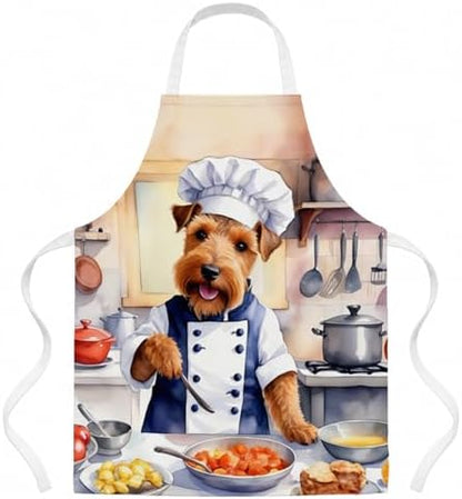 Caroline's Treasures Welsh Terrier The Chef Apron Cooking Kitchen Server Baking by CarolinesTreasures