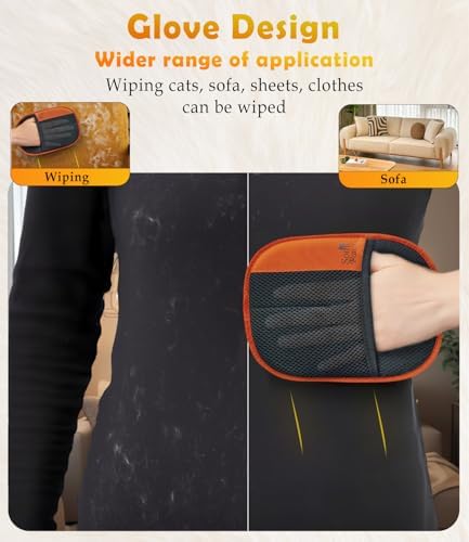 Pet Hair Removal Glove for Furniture & Clothes, Reusable Electrostatic Pet Hair - Image 3