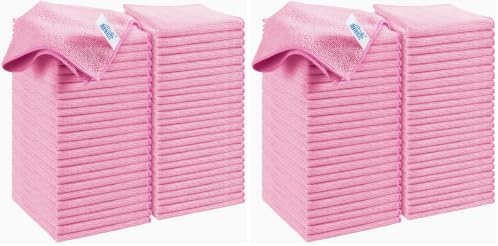 HOMEXCEL 50PK Microfiber Cleaning Cloth, Cleaning Rag by HOMEXCEL