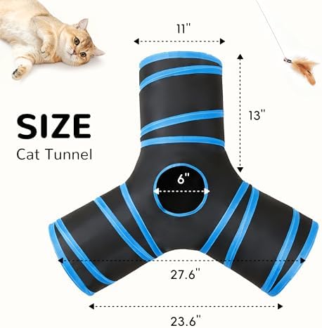 Tempcore Cat Tunnel, 3-Way Collapsible Toy - Image 2