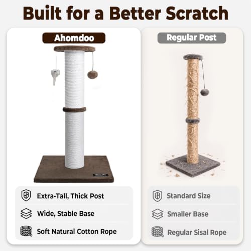34-Inch Tall Cat Scratching Post - Image 5