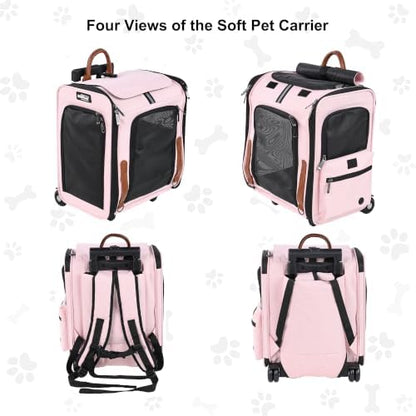 EliteField Deluxe Rolling Backpack Dog & Cat Carrier - Image 3