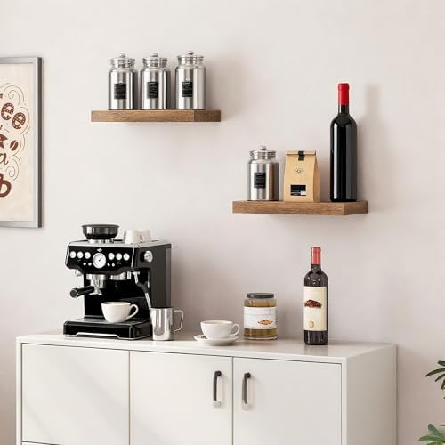 Vervida® Rustic Brown Floating Shelves - Image 5