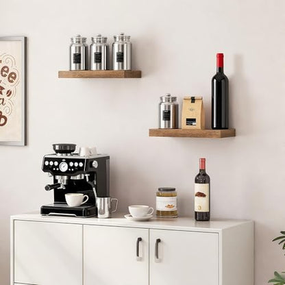 Vervida® Rustic Brown Floating Shelves - Image 5