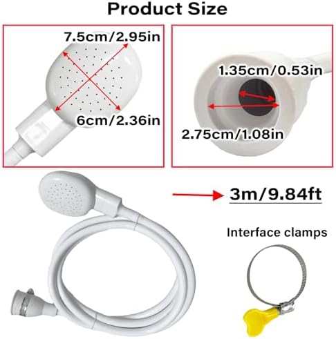 9.84FT/3M Sink Spray Rubber Hose, Sink Hose Sprayer Attachment - Image 2
