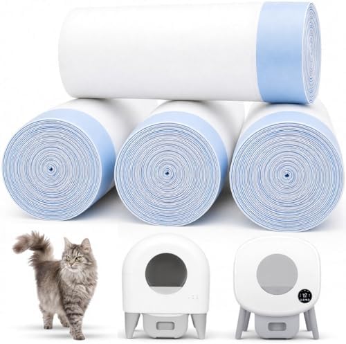 80 Count 26" x 11.8" Automatic Cat Litter Box Bags Compatible by Loveishere