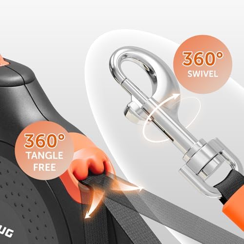 TUG 360° Tangle-Free Retractable Dog Leash | 16 ft Strong Nylon Tape - Image 4