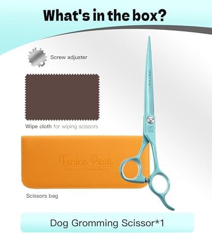 7" Professional Curved Dog Grooming Scissors, Japanese 440C Stainless Steel Dog - Image 7