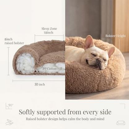nononfish Plush Dog Bed for Small Dogs, Soft Cozy Calming Pet Bed - Image 4