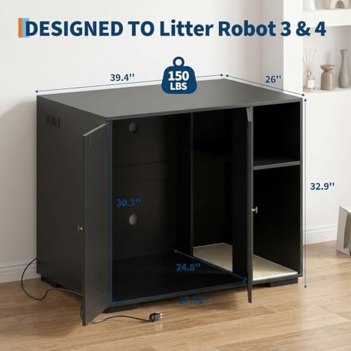 Garvee Cat Litter Box Enclosure, Large Cat House - Image 2