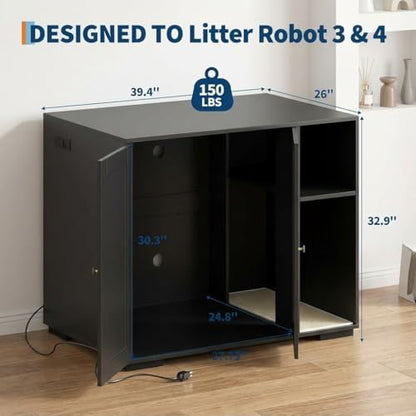 Garvee Cat Litter Box Enclosure, Large Cat House - Image 2