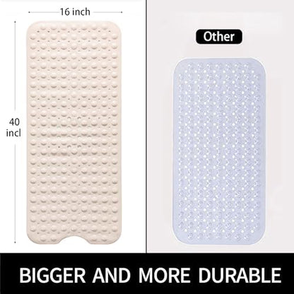 Non Slip Bathtub Shower Mat, Extra Long Bath Mat - Image 2