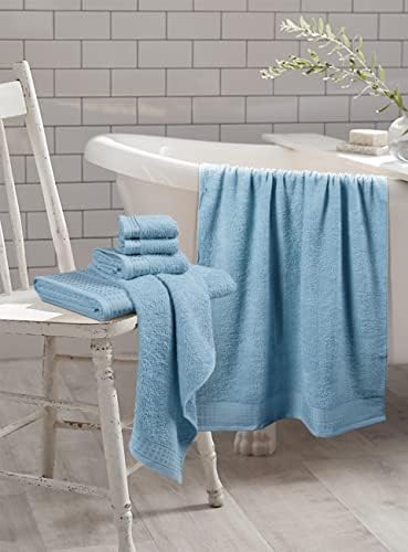 GLAMBURG 100% Cotton Ultra Soft 6 Pack Towel Set, Contains 2 Bath Towels 28x55 - Image 3