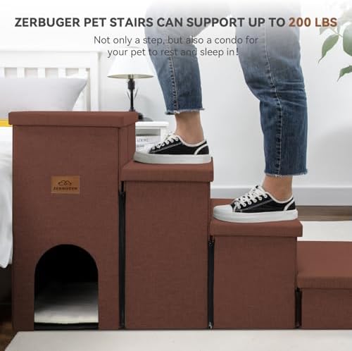 Zerbuger Dog Stairs with Storage - Image 5