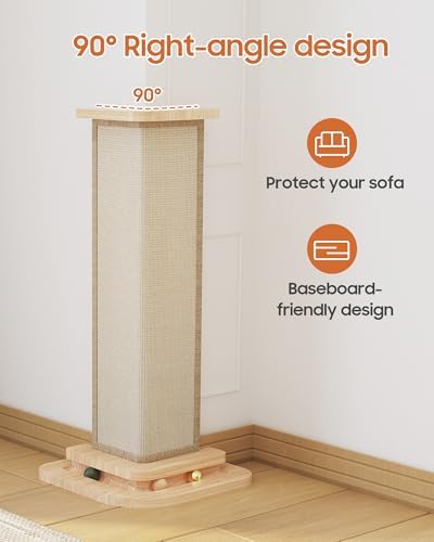 Corner Cat Scratcher, Replaceable Sisal Scratch Pad - Image 6