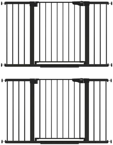 Cumbor 2 Pack 29.7-50" Baby Gate Extra Wide, Easy Walk Thru Dog Gate by Cumbor