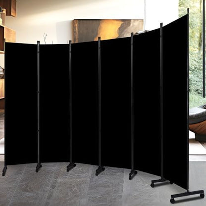 Room Divider 6 Panel-132''Wide Folding Privacy Screen, Large Partition Wall by HOMSCREENER